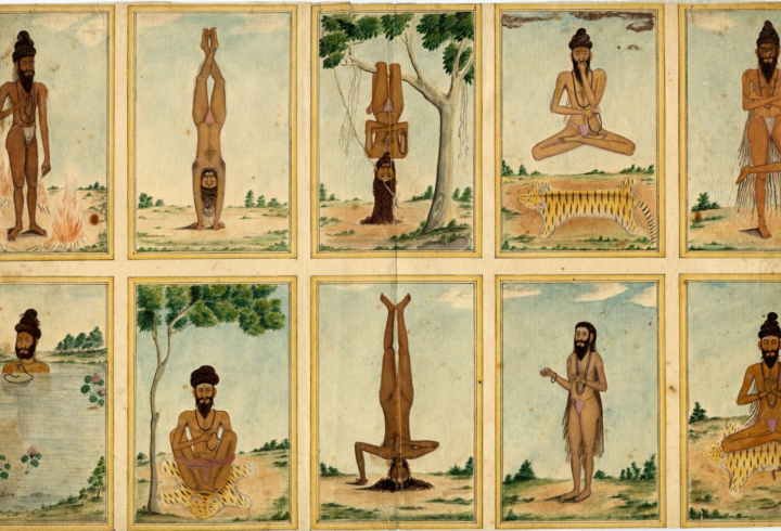 Portfolio of sixty-three paintings of deities and daily life. 1820 (circa)